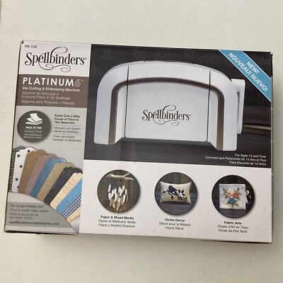 SPELLBINDERS PLATINUM 6.0 PE-100 Die Cutting Embossing Machine 6'' Flatform
