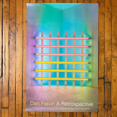 Rare ''Dan Flavin: A Retrospective'' Exhibition Poster, 2004 - Offset Lithograph