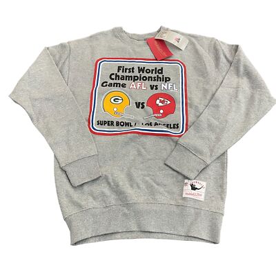 Mitchell & Ness First World Championship LS Sweatshirt AFL vs NFL, Size S NWT