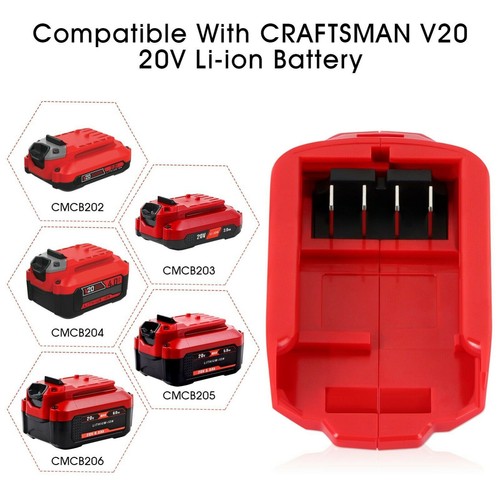 For Craftsman 20V Battery Power Source CMCB002B USB Adapter Charger Converter