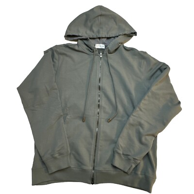 Wolf Vs Goat Barni Full Zip Hooded Sweater Sweatshirt Hoodie M Gray Cotton/Modal
