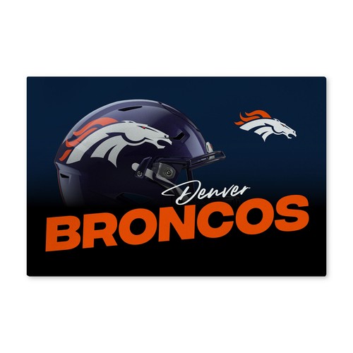 Моющийся коврик для пола Northwest NFL Denver Broncos Headspace, 20 x 32