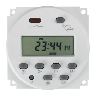 CN101A DC/AC 12V 16A Amps Digital LCD Power Programmable Timer Time Relay Swi...