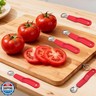 5 Pcs Tomato Corer Tool Strawberry Huller Stem Remover, Handle with hole, Stainless Steel, Fruit Corer Tool for Tomato Strawberry