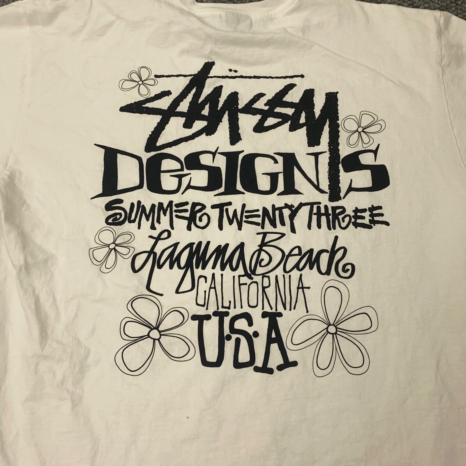 Stussy Summer LB 23 Tee Mens XL White Laguna Beach Stussy Summer LB 23 Tee Mens XL White Laguna Beach
