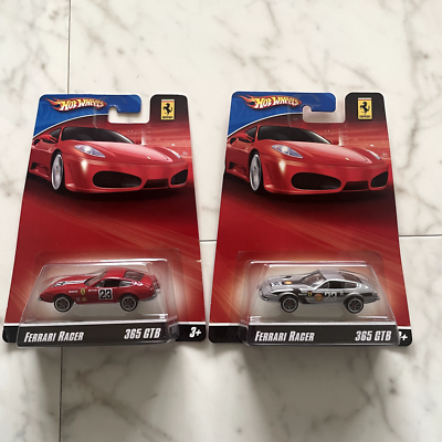 Hot Wheels Ferrari Racer 365 GTB Red and Silver set of 2 New old