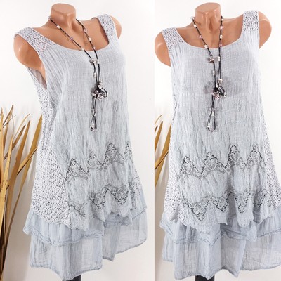 Ibiza Boho Maxikleid- Azteken Kleid-Strandkleid-Made in Italy Mode-one size- NEU