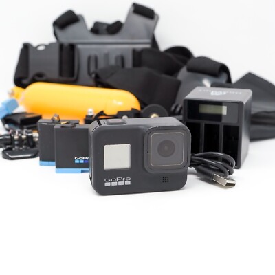 GoPro Hero 8 Black Action Camera Bundle - Good Condition