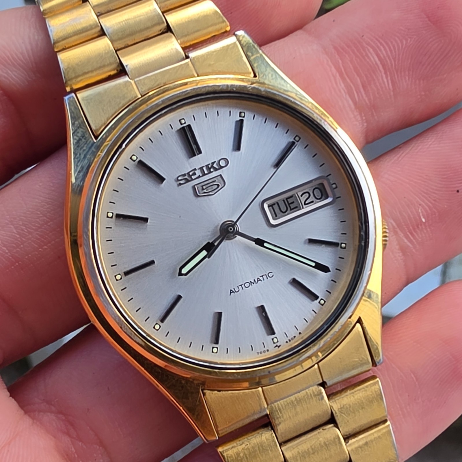 SEIKO5 7009-3101 自動巻 ゴールド 動作品 7009-3100 Seiko 0 