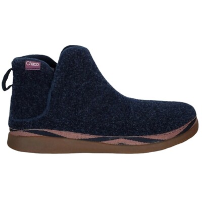 Chaco womens revel mid felt slip on boots navy