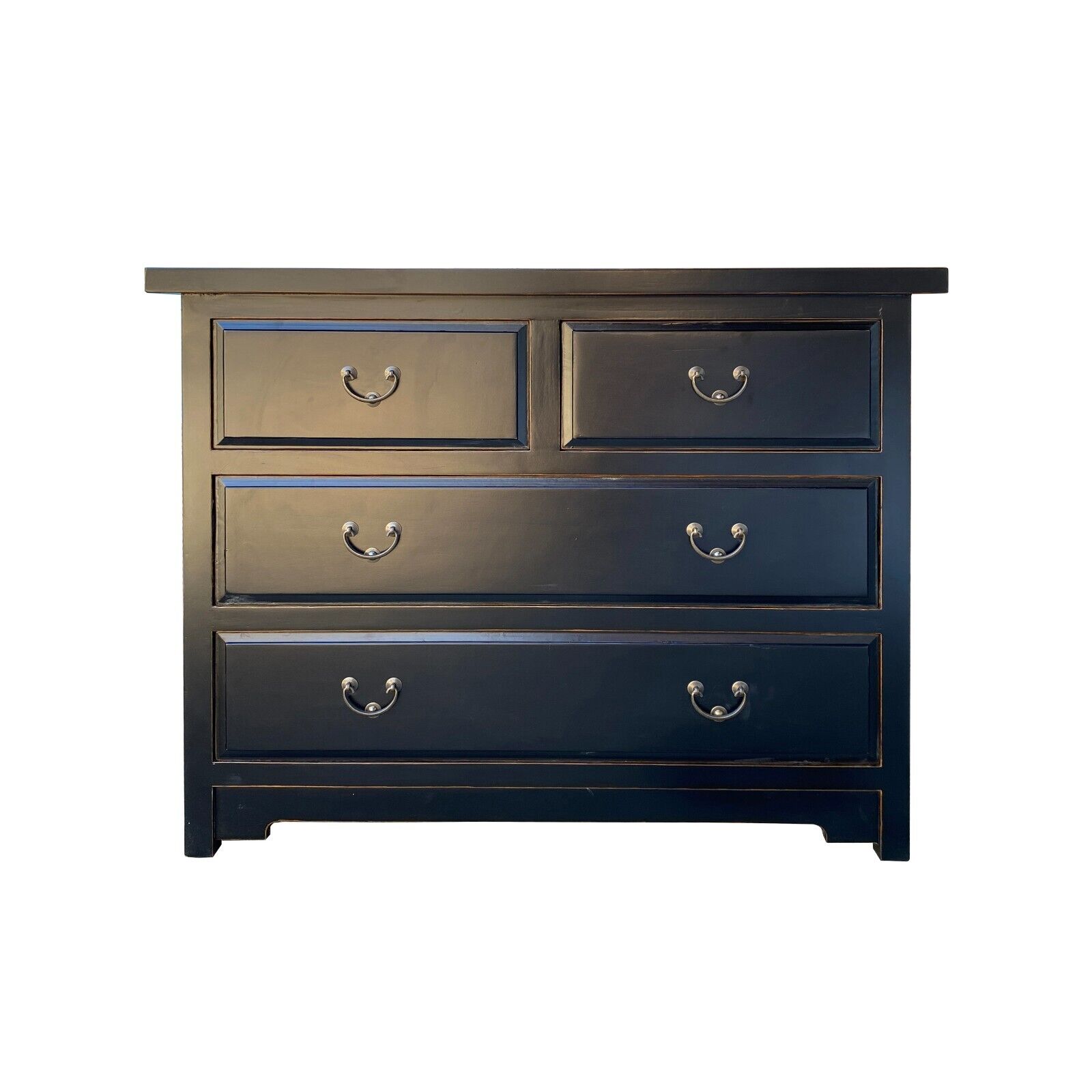 Oriental Black Lacquer 4 Drawers Sideboard Credenza Dresser Cabinet cs7521S Oriental Black Lacquer 4 Drawers Sideboard Credenza Dresser Cabinet cs7521S