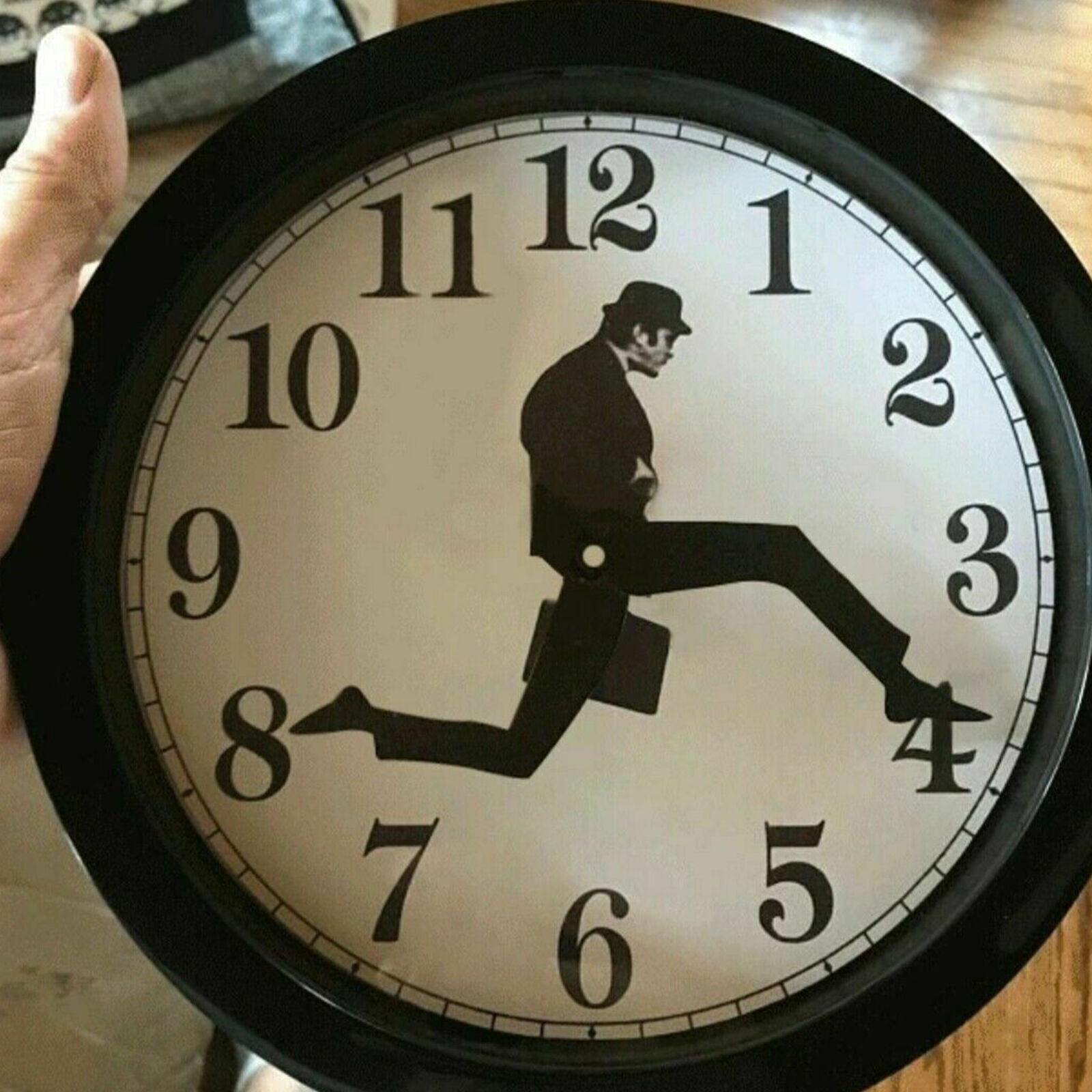Monty Python Inspired Silly Walk Wall-Clock Creative Silent Mute Clock-Wall Art