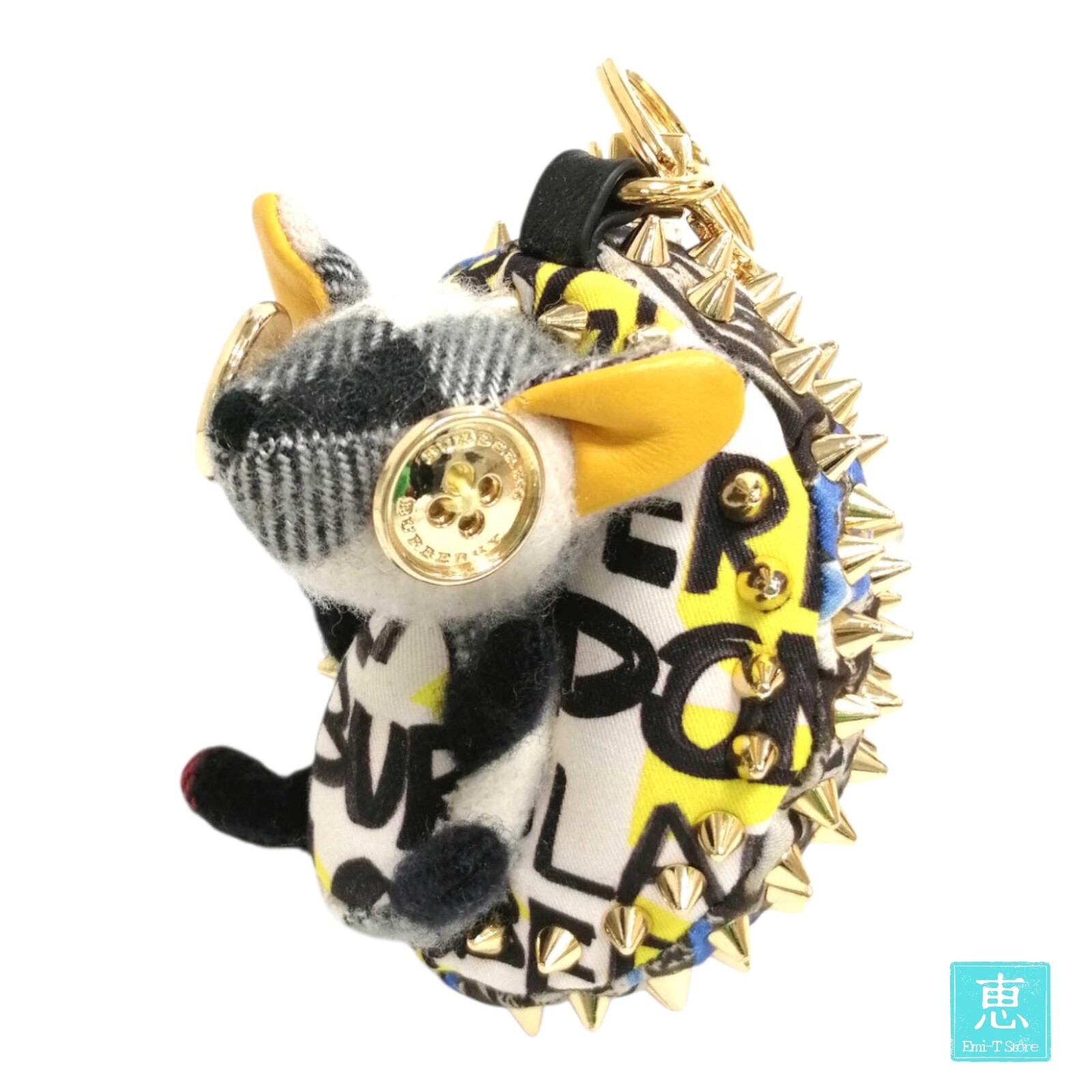 Burberry Bob The Hedgehog Studded Cashmere Bag Charm Stuffed