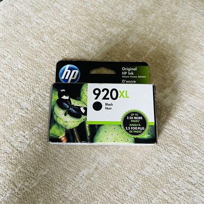 Genuine HP 920XL (CD975AN) Black Ink Cartridge Expired 9/2022