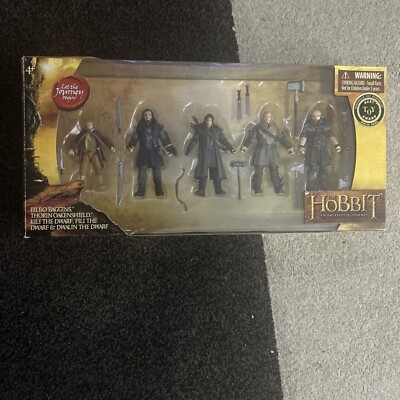 The Hobbit Figures An Unexpected Journey Deluxe Collector Set 2012 Gold Seal!