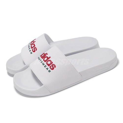 adidas Adilette Shower Cloud White Better Scarlet Green Men