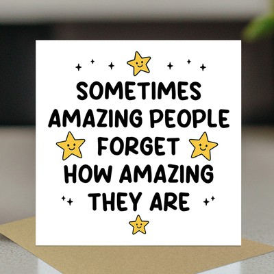Amazing Person Reminder Appreciation Card For Teachers Volunteers Colleagues