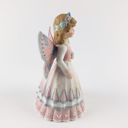 Bells by Marjorie Sarnat, Butterfly Belles Pink Butterfly  Porcelain, 5