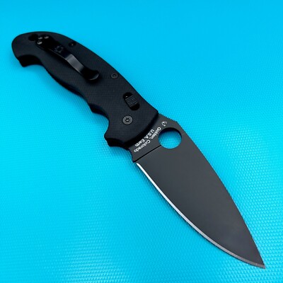 Spyderco Manix 2 XL Black Folding Knife G-10 Plain Edge C95GPBBK2 S30V steel