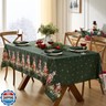 Newbridge Christmas Nutcracker Border 60 x 102 Inch Rectangle Fabric Tablecloth, Hunter Green Holiday Table Cover for Dinner Party and Banquet