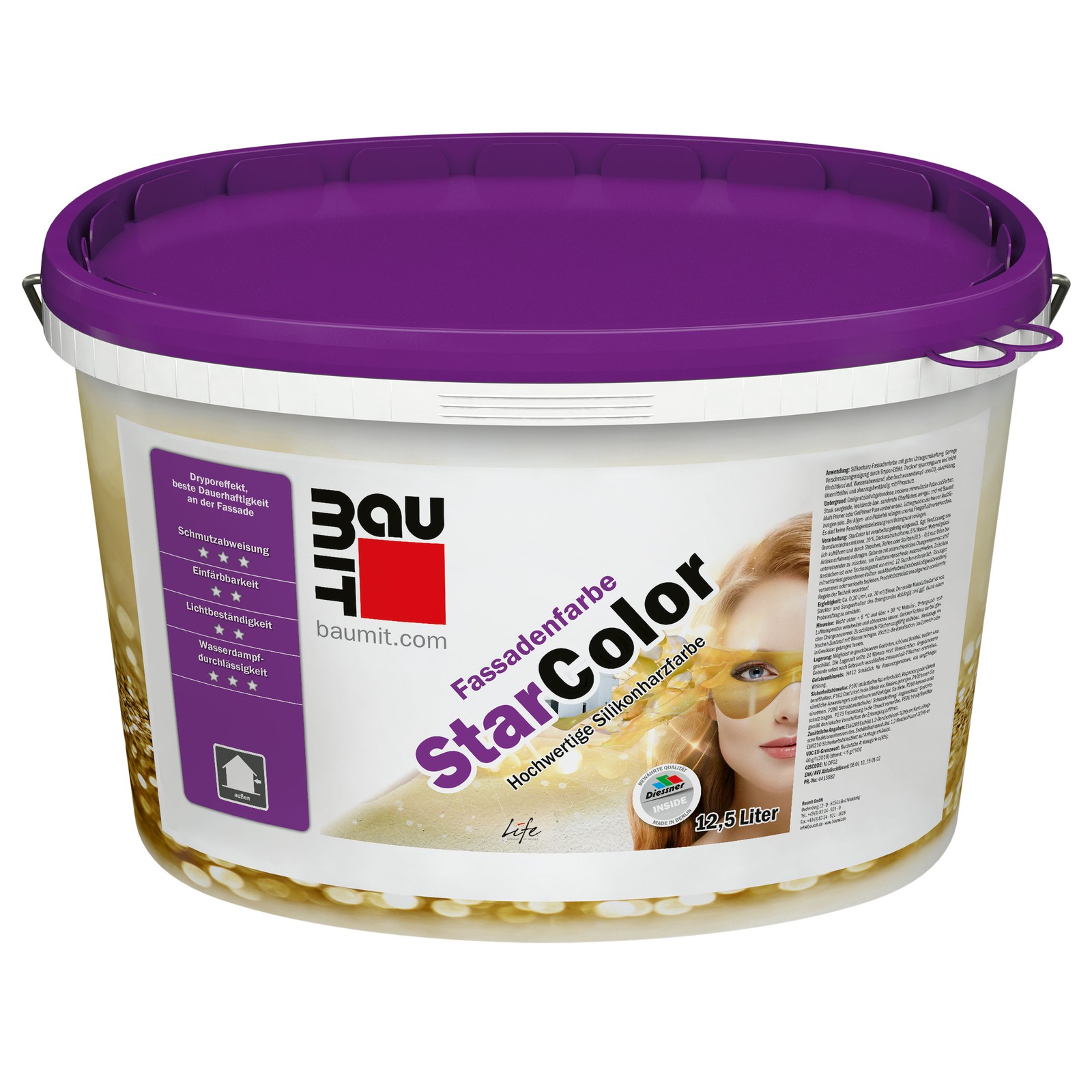BAUMIT StarColor Silikonharzfarbe Weiß 12,5 l