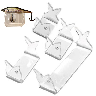 4pcs Acrylic Bait Lure Display Shelf Clear Acrylic Fishing Lure Display Stand