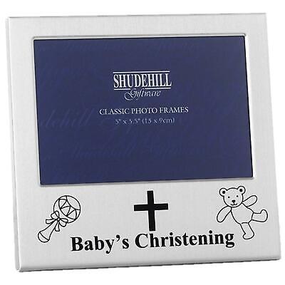 Silver Photo Frame with Black Wording - Baby's Christening