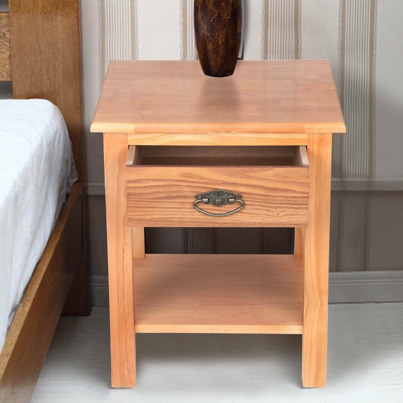 Solid Wood Lamp Table Small Coffee Table With Drawer Surrey Oak