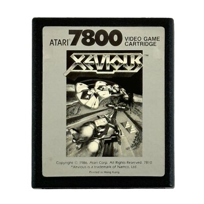Atari 7800 Xevious  (1987) Video Game WORKS ..