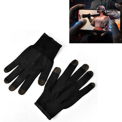1 Pair Finger Sleeve Gloves Phone Touch Screen Thumbs Gloves for PUBG Mobile
