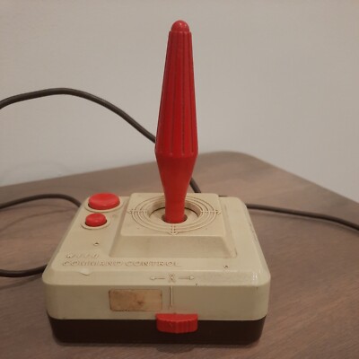 Vintage WICO Command Control Joystick Video Game Controller Beige Red