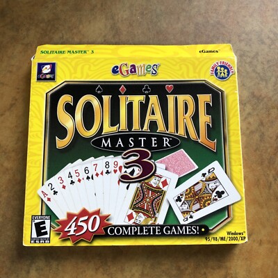 Solitaire Master 3 (PC, 2002) E Games Strategy Card Game
