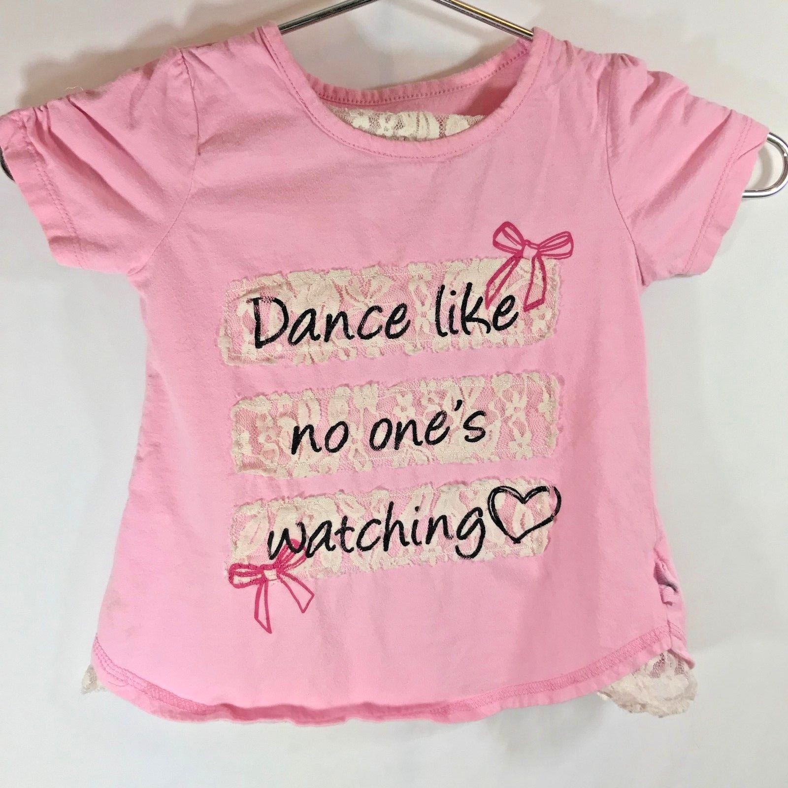 Angelina Ballerina youth small T shirt pink lace 
