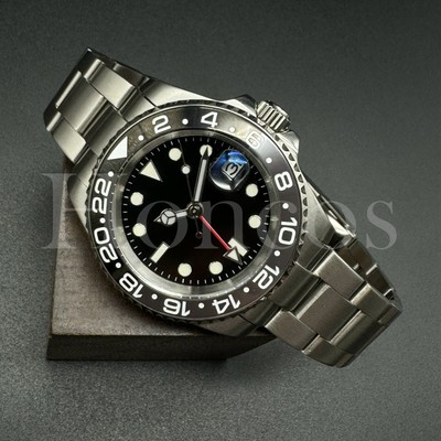 Custom Made MODS GMT Style Watch Automatic Movement Black Dial 126710GRNR Gray