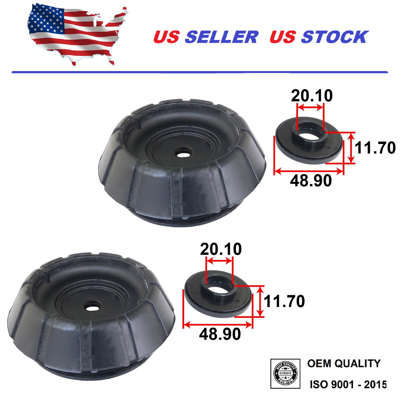 Strut Mount Front For Suzuki SX4 2007-2013 Pair Set OE Quality 4171080J00