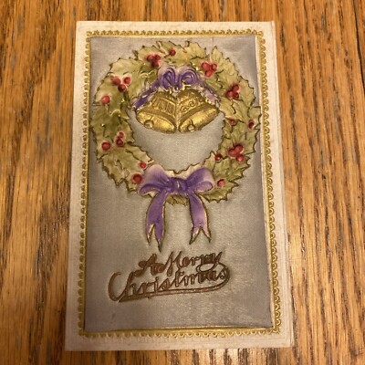 Vintage Merry Christmas 3D Postcard