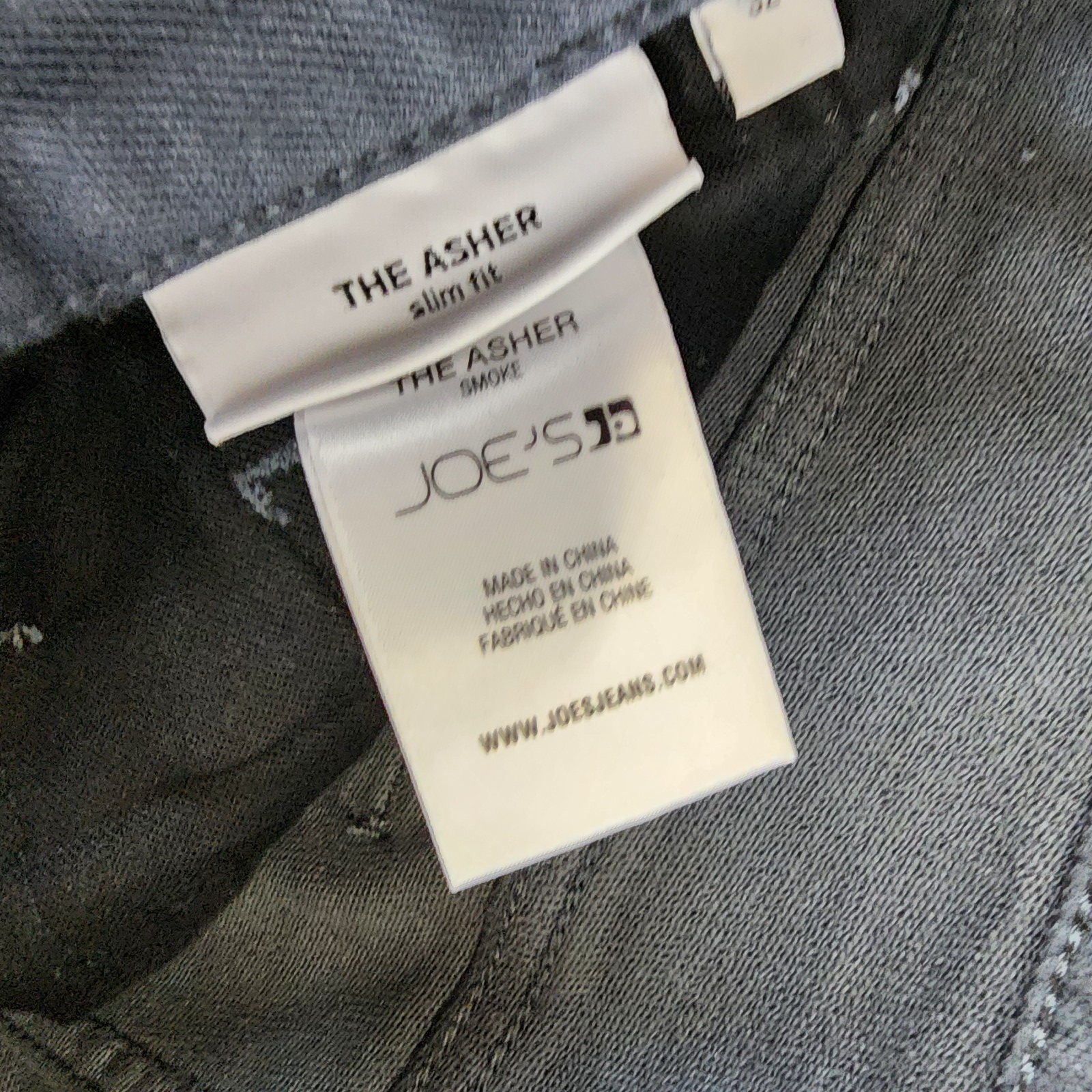 Joe's Jeans The AirSoft Asher Slim-Fit Jeans Men's 32 Smoke Zip Fly With Button - Picture 14 of 18