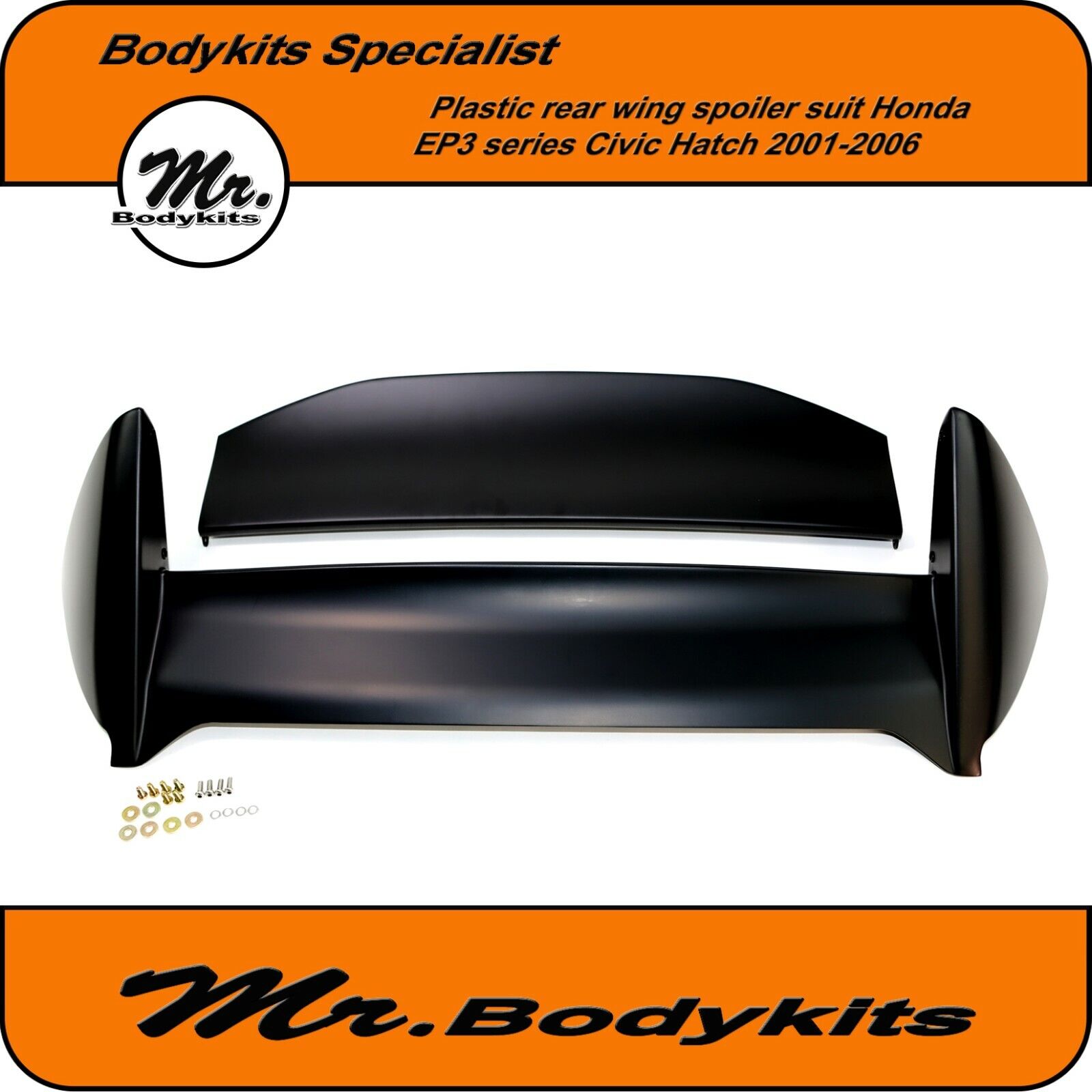 Well Made Mugen Plastic made rear spoiler wing for Honda EP3