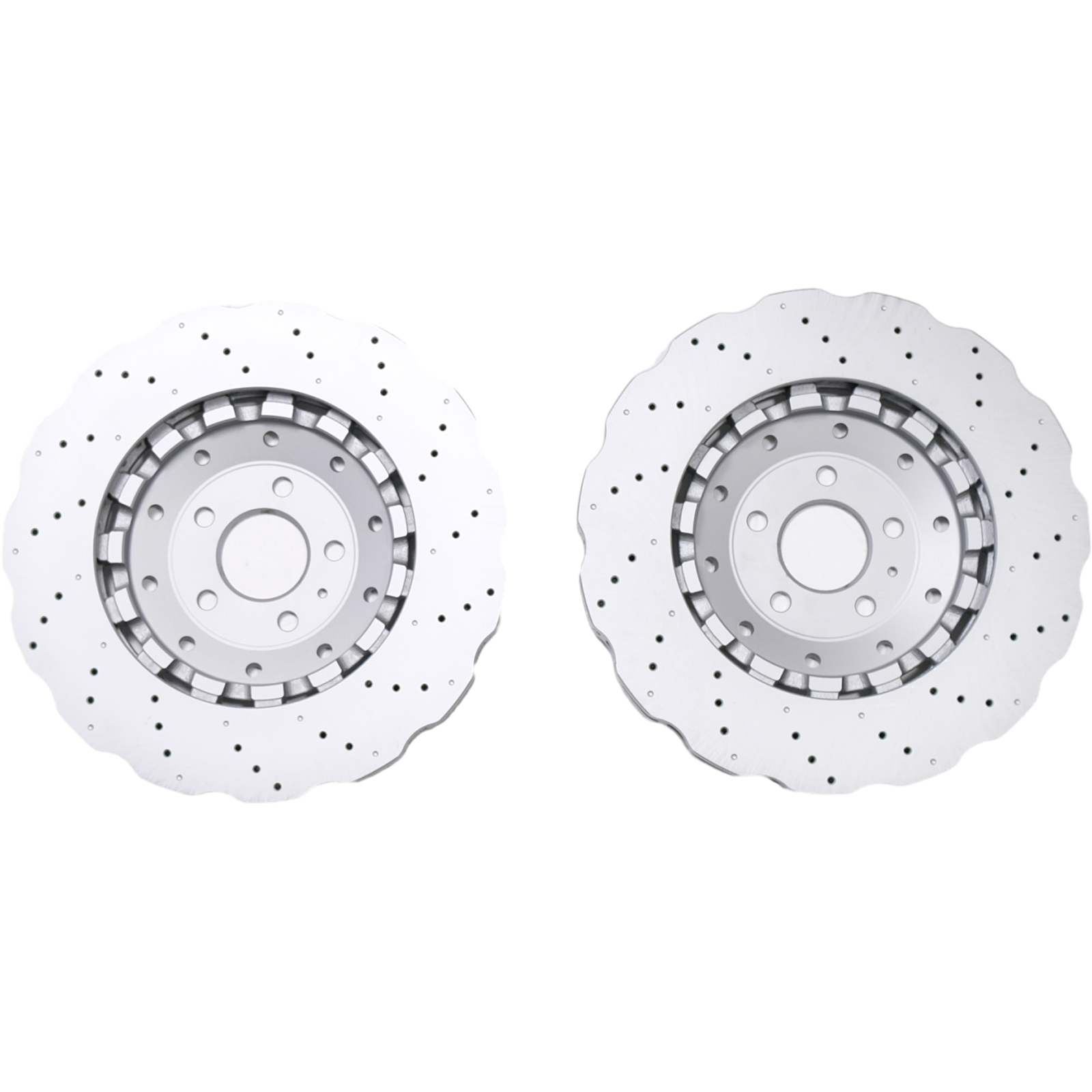 FOR Audi RS7 2013-18 front wavy drilled brake disc+auxiliary front brake pad