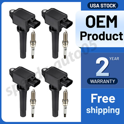 4X OEM Ignition Coil & 4X Iridium Spark Plug for Mazda 3 6 CX-3 CX-5 MX-5 UF656