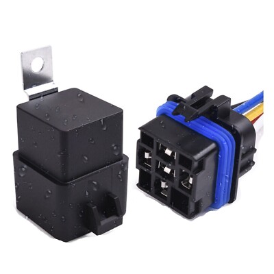 NEW 5-PIN 40/30 AMP 12V DC Waterproof Automotive SPDT Relay Kit pack