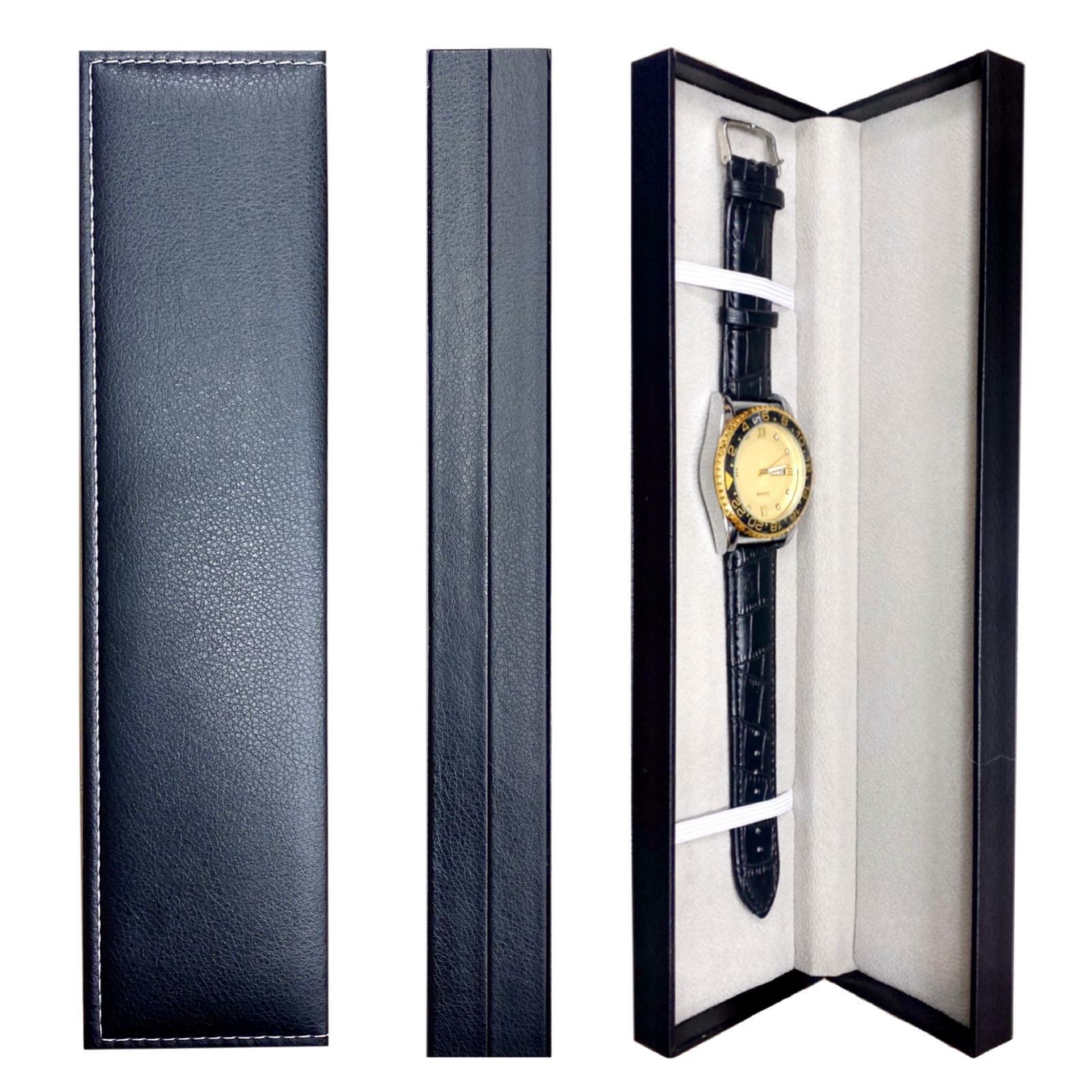 Cofanetto Scatolo Confezione Astuccio Porta Orologio Bracciale Nero lac