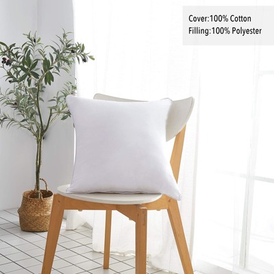 Oubonun 18"x18" Pillow Inserts (Set of 2) - Throw Pillow Inserts with 100% Co...