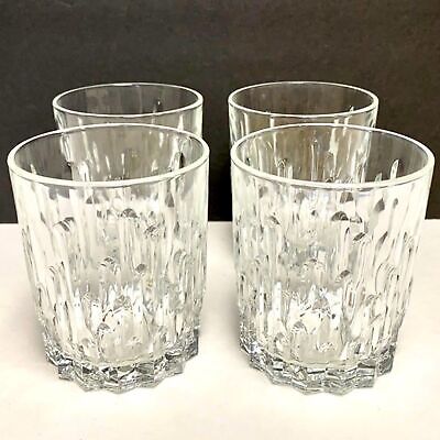 Lot of 4 Cut Crystal BAR Glasses Etched gorgeous made in Italy Drinking glasses
