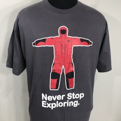 the north face t shirt never stop exploring