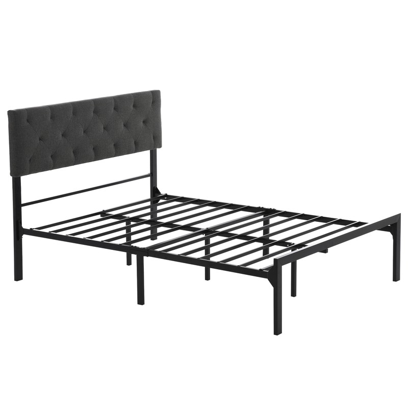 YITAHOME Full Size Metal Platform Bed Frame with Headboard Mattress Foundation