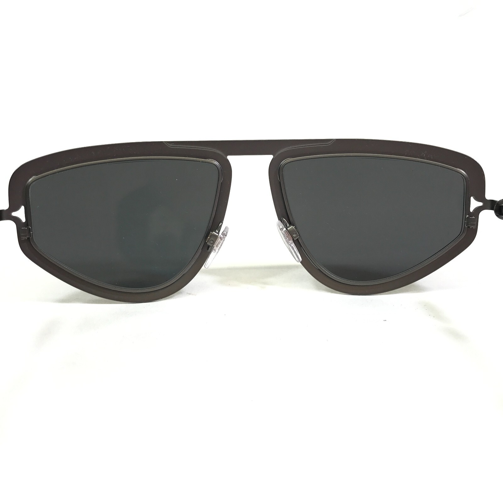 Pre-owned Burberry Sunglasses B3150 1316/87 Matte Gray Abstract Aviators With Gray Lenses