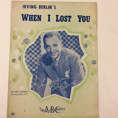 When I Lost You Irving Berlin 1941 Pop Vintage Sheet Music
