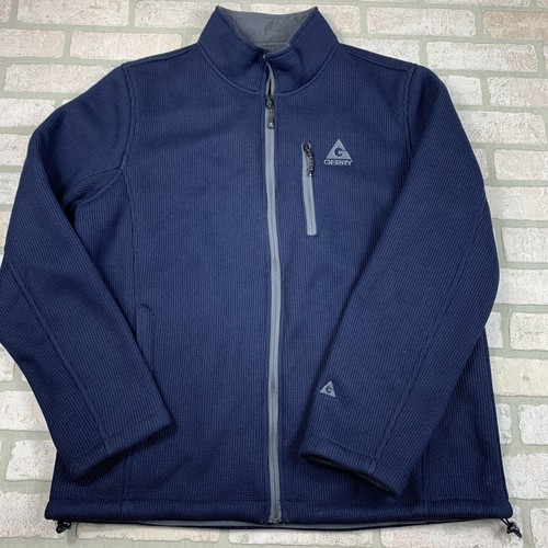 gerry men's heavy knit full zip fleece lined jacket