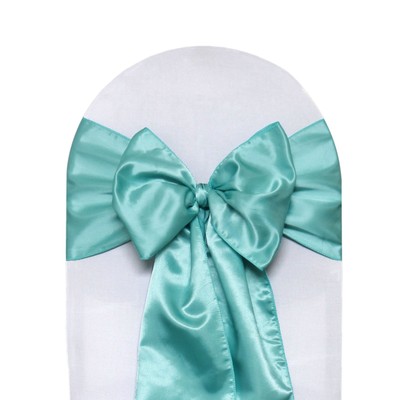 YCC Linens - Satin Chair Sashes Ribbon Bow Wedding Banquet Decor (Pack of 10)